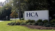 A sign at HCA headquarters