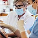 Healthcare workers in masks 