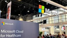 Microsoft booth at HIMSS23