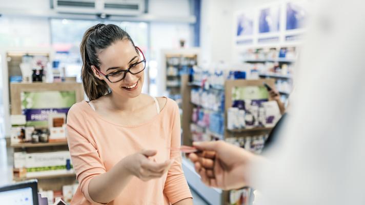 Customer at pharmacy