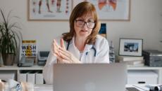 A doctor having a virtual call with a patient