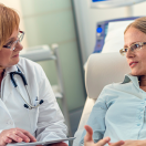 Doctor talking to patient